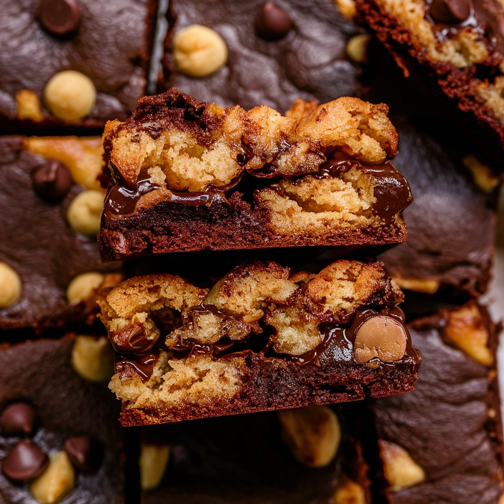 Brookie recipe on a plate ready to serve.